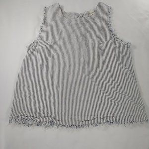 Altar'd State Wren top button back size Small linen rayon